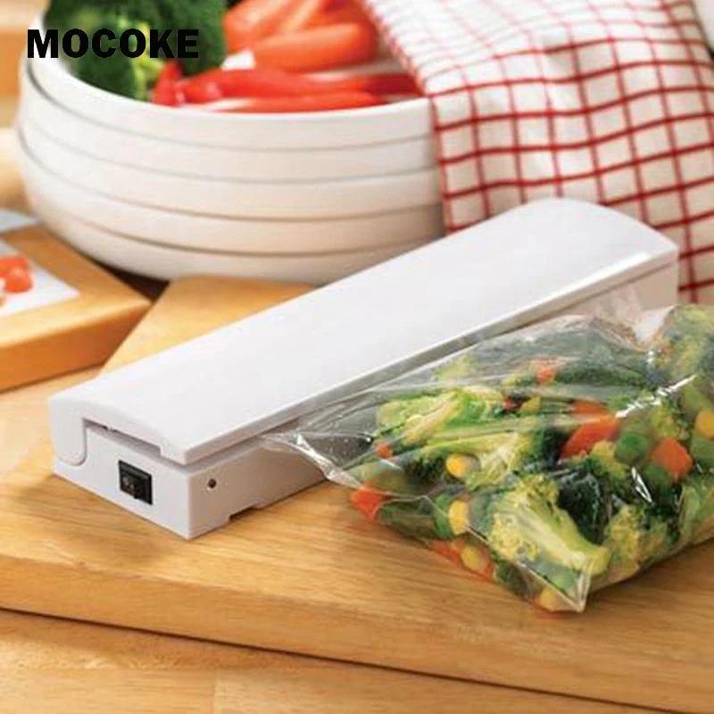 Vacuum Food Sealer Mini Home Portable Heat Sealing Machine Impulse bag Sealer Seal Machine Poly Tubing Plastic Bag Kit Tool
Vacuum Food Sealer Mini Home Portable Heat Sealing Machine Impulse bag Sealer Seal Machine Poly Tubing Plastic Bag Kit Tool