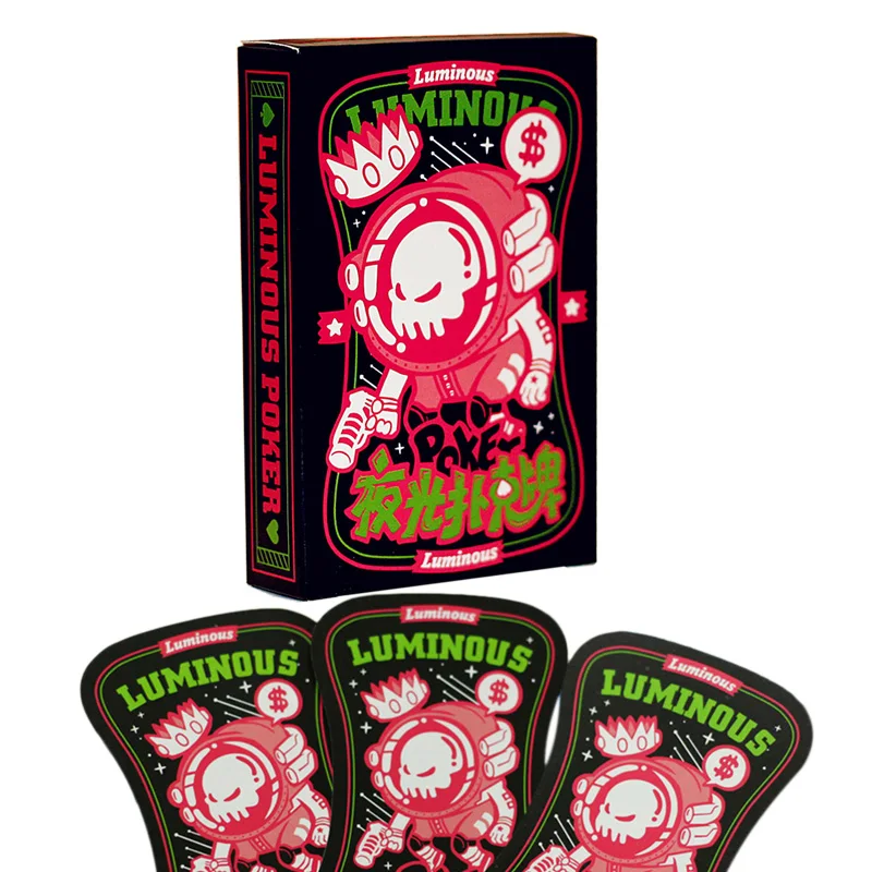 54 Cards Newest Luminous Playing Cards Fluorescence Night Watch Poker Cards Board Game Bar Nightclub Nights Poker
54 Cards Newest Luminous Playing Cards Fluorescence Night Watch Poker Cards Board Game Bar Nightclub Nights Poker
