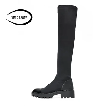 WEIQIAONA2019 New Sexy Winter Warm Snow Boot Women Shoes Pointed Toe Fashion Over Knee Boots Zipper Low Heel Boots Party Shoes
WEIQIAONA2019 New Sexy Winter Warm Snow Boot Women Shoes Pointed Toe Fashion Over Knee Boots Zipper Low Heel Boots Party Shoes