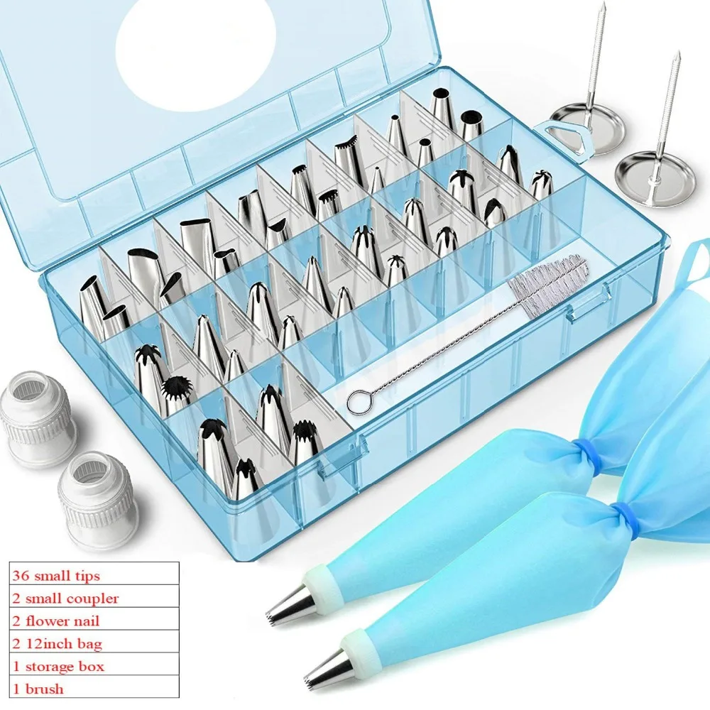 42Pcs/set Cake Decorating Supplies,Pastry Bags,Piping Nozzles Coupler,Flower Nails,Flower Lifter for Cake Decoration Baking Tool
42Pcs/set Cake Decorating Supplies,Pastry Bags,Piping Nozzles Coupler,Flower Nails,Flower Lifter for Cake Decoration Baking Tool