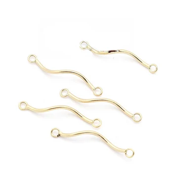 PINJEAS handmade gold fillied double hole S-shaped smooth elbow connector pendant for necklace bracelet diy jewelry findings
PINJEAS handmade gold fillied double hole S-shaped smooth elbow connector pendant for necklace bracelet diy jewelry findings