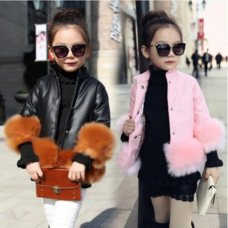 Black Pu leather Jacket 2016 Hot Sale Spring Girl's Fashion Patchwork fur Jacket Casual coat Mandarin Collar outerwear QV23
Black Pu leather Jacket 2016 Hot Sale Spring Girl's Fashion Patchwork fur Jacket Casual coat Mandarin Collar outerwear QV23