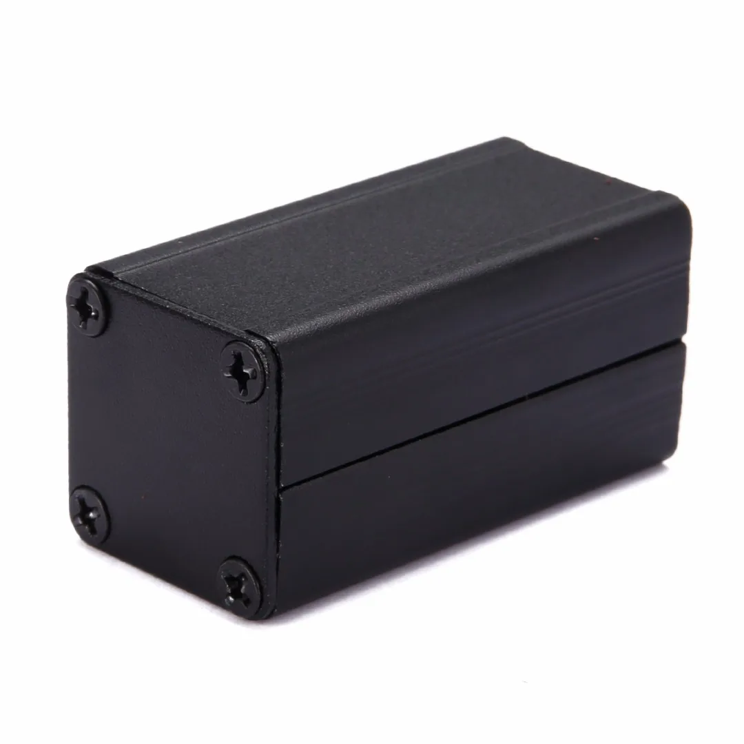 Durable 1 Pcs Extruded Aluminum Electronic Project Box Black DIY Power Supply Units Enclosure Case 50x25x25mm with 8 Screws