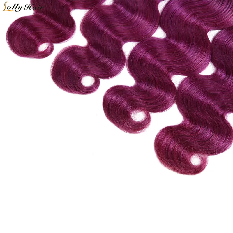 1b purplr ombre body wave human hair bundles (6)
