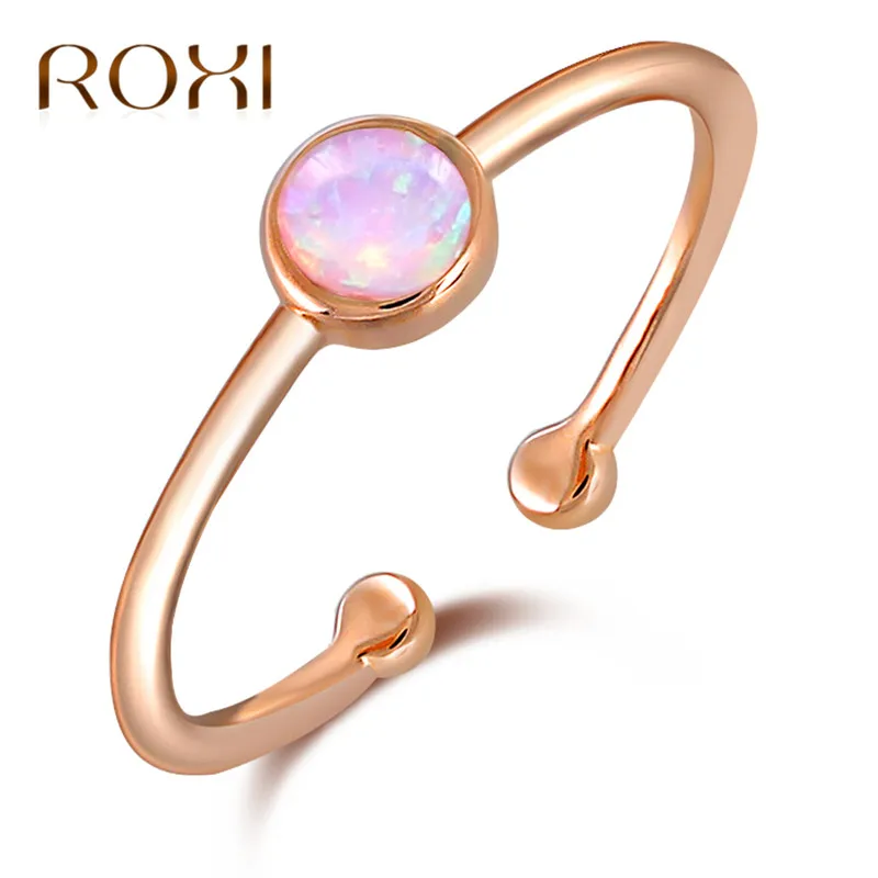 ROXI ROMAD Brand White/ Rose Gold Color Adjustable Open Rainbow Fire Opal Ring For Women Ring Luxury Wedding Jewelry Party Gift
ROXI ROMAD Brand White/ Rose Gold Color Adjustable Open Rainbow Fire Opal Ring For Women Ring Luxury Wedding Jewelry Party Gift