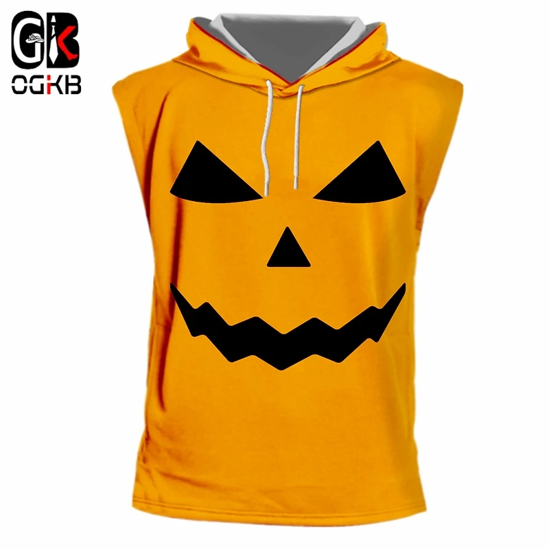 OGKB Men's Hooded Tank Top Funny Human Face Pumpkin Pattern Wholesale Leisure Halloween Yellow Lovely 3D Printed 6XL
OGKB Men's Hooded Tank Top Funny Human Face Pumpkin Pattern Wholesale Leisure Halloween Yellow Lovely 3D Printed 6XL