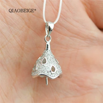 QIAOBEIGE 925 Silver Pendant can cover imperfect pearls flaws, skeleton Pearl Accessory Mountings, 11-12mm oyster pearl fittings
QIAOBEIGE 925 Silver Pendant can cover imperfect pearls flaws, skeleton Pearl Accessory Mountings, 11-12mm oyster pearl fittings