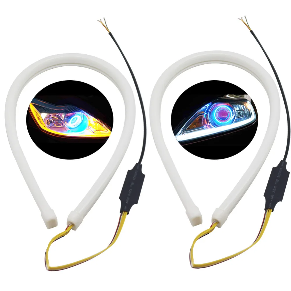 45cm 60cm DRL LED Strip Daytime Running Lights Flexible Waterproof White Driving Yellow Turn Signal Car Headlight Fog Lamp 12V
45cm 60cm DRL LED Strip Daytime Running Lights Flexible Waterproof White Driving Yellow Turn Signal Car Headlight Fog Lamp 12V