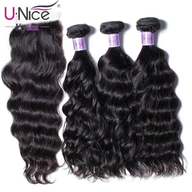 UNice Hair Kysiss Series Peruvian Natural Wave Closure 4*4 Free Part Lace Closure With 3 Bundles Human Hair Weaving Virgin Hair
UNice Hair Kysiss Series Peruvian Natural Wave Closure 4*4 Free Part Lace Closure With 3 Bundles Human Hair Weaving Virgin Hair