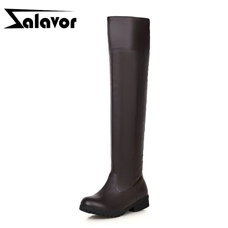 ZALAVOR Plus Size 34-48 Pu Leather Women Over The Knee Boots Slip On Round Toe Flats Shoes Winter Warm Fur Women Footwear
ZALAVOR Plus Size 34-48 Pu Leather Women Over The Knee Boots Slip On Round Toe Flats Shoes Winter Warm Fur Women Footwear