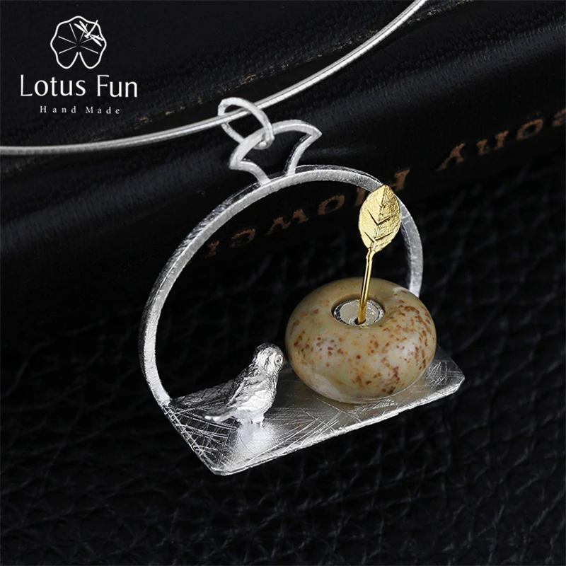 Lotus Fun Real 925 Sterling Silver Handmade Fine Jewelry Bird and Flower Design Pendant without Necklace Acessorios for Women
Lotus Fun Real 925 Sterling Silver Handmade Fine Jewelry Bird and Flower Design Pendant without Necklace Acessorios for Women