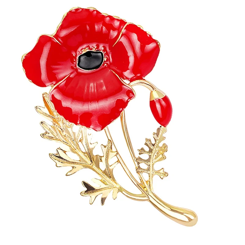 1 PCS Enamel Red Poppy Brooches Flower Pin Fashion Jewelry Brooches Wedding Memorial
1 PCS Enamel Red Poppy Brooches Flower Pin Fashion Jewelry Brooches Wedding Memorial