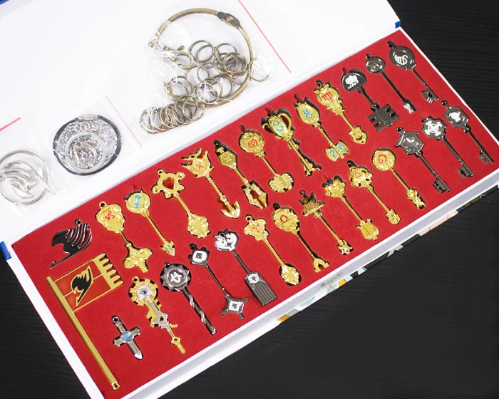 28pcs Anime Fairy Tail Cosplay Lucy Heart Celestial Spirit Gate Key Chain Necklace Pendant Metal Keys Accessories Gift
28pcs Anime Fairy Tail Cosplay Lucy Heart Celestial Spirit Gate Key Chain Necklace Pendant Metal Keys Accessories Gift