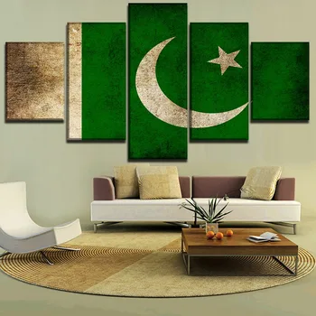 Canvas Modular Pictures Wall Art HD Prints Posters Framework 5 Pieces Flag Of Pakistan Paintings Home Decor For Living Room
Canvas Modular Pictures Wall Art HD Prints Posters Framework 5 Pieces Flag Of Pakistan Paintings Home Decor For Living Room