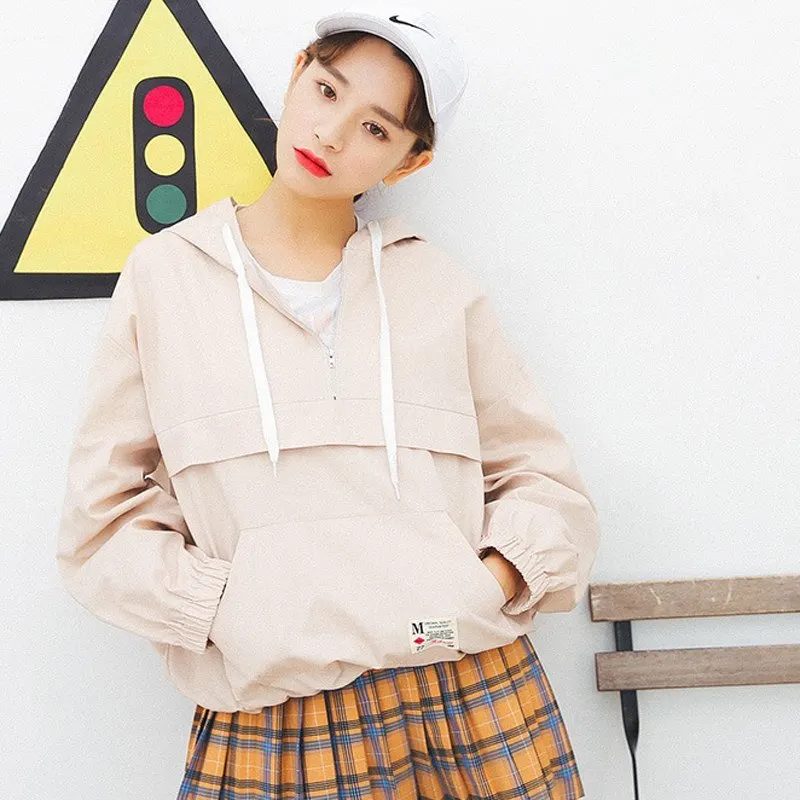 Big Discount Women's Harajuku Spring Zipper Hooded Loose Lazy Big Windbreaker Jacket Female Cute Kawaii Bomber Coat For Women
Big Discount Women's Harajuku Spring Zipper Hooded Loose Lazy Big Windbreaker Jacket Female Cute Kawaii Bomber Coat For Women