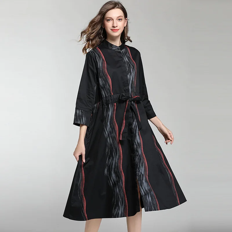 New--2019 female new spring and summer plus size shirt high quality fashion all-match M-long loose dress
New--2019 female new spring and summer plus size shirt high quality fashion all-match M-long loose dress