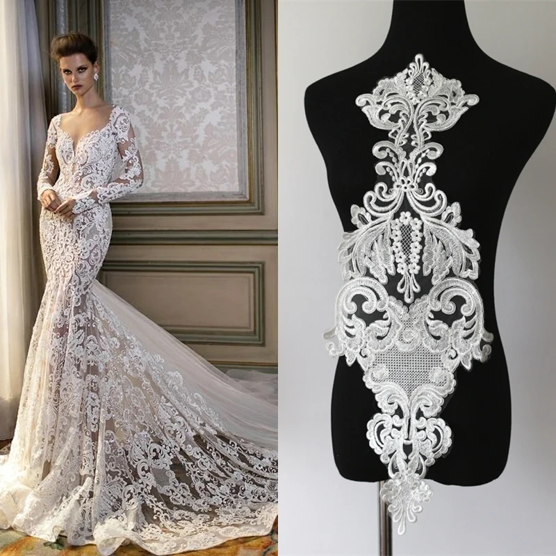 2pc large size ivory off white sequined floral flower lace patch decorative wedding dress bridal back applique
2pc large size ivory off white sequined floral flower lace patch decorative wedding dress bridal back applique