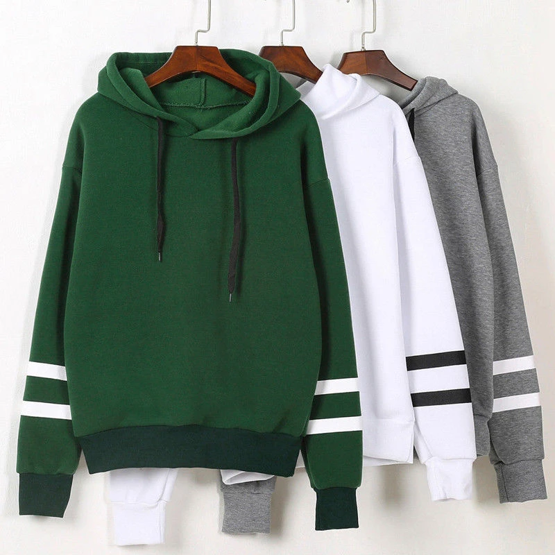 New Arrival Womens Long Sleeve Hoodie Sweatshirt Striped Printed Autumn Winter Cotton Street Wear Clothes Hooded Pullover Tops
New Arrival Womens Long Sleeve Hoodie Sweatshirt Striped Printed Autumn Winter Cotton Street Wear Clothes Hooded Pullover Tops