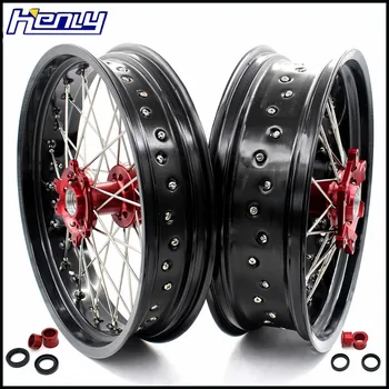 3.5/4.25 17IN Spoked Supermoto Wheels Rims Set For HONDA CRF250R 2004-2006 2008 2010 2012 2013 CRF450R 2002-2004 06 2008 10 2012
3.5/4.25 17IN Spoked Supermoto Wheels Rims Set For HONDA CRF250R 2004-2006 2008 2010 2012 2013 CRF450R 2002-2004 06 2008 10 2012