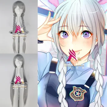 Movie Zootopia Miss Rabbit Silver Long Wig/Braid Judith Hopps silver Braided wig Halloween Role Play Costumes
Movie Zootopia Miss Rabbit Silver Long Wig/Braid Judith Hopps silver Braided wig Halloween Role Play Costumes
