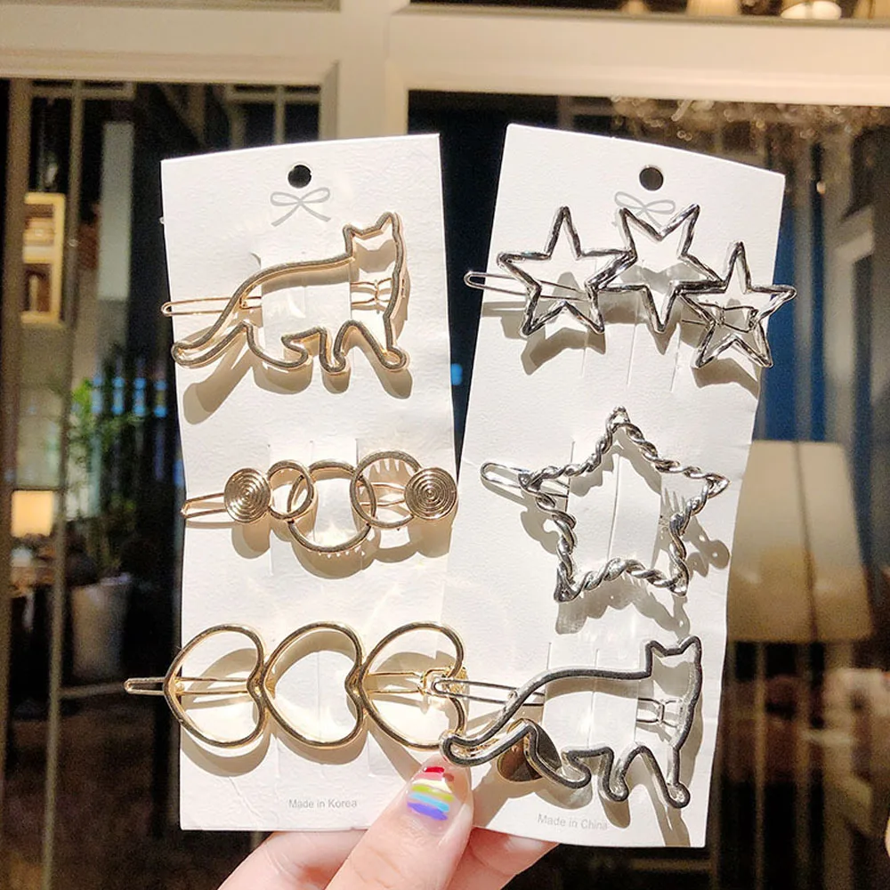 2019 New Fashion Women Metal Hairpin Irregular Geometric Barrette Cute Cat Hair Clip For Girls Gift Hair Styling Accessories
2019 New Fashion Women Metal Hairpin Irregular Geometric Barrette Cute Cat Hair Clip For Girls Gift Hair Styling Accessories