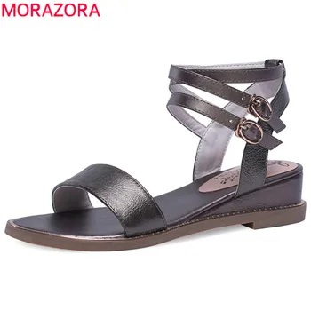 MORAZORA 2020 newest wedges shoes woman genuine leather shoes ankle buckle summer shoes fashion simple women sandals white
MORAZORA 2020 newest wedges shoes woman genuine leather shoes ankle buckle summer shoes fashion simple women sandals white