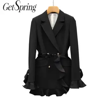 GETSRING Women Blazer Jacket Lotus Leaf Pearl Ladies Blazer Double Breasted Womens Blazers Long Sleeve Suit Coat Women Tops New
GETSRING Women Blazer Jacket Lotus Leaf Pearl Ladies Blazer Double Breasted Womens Blazers Long Sleeve Suit Coat Women Tops New