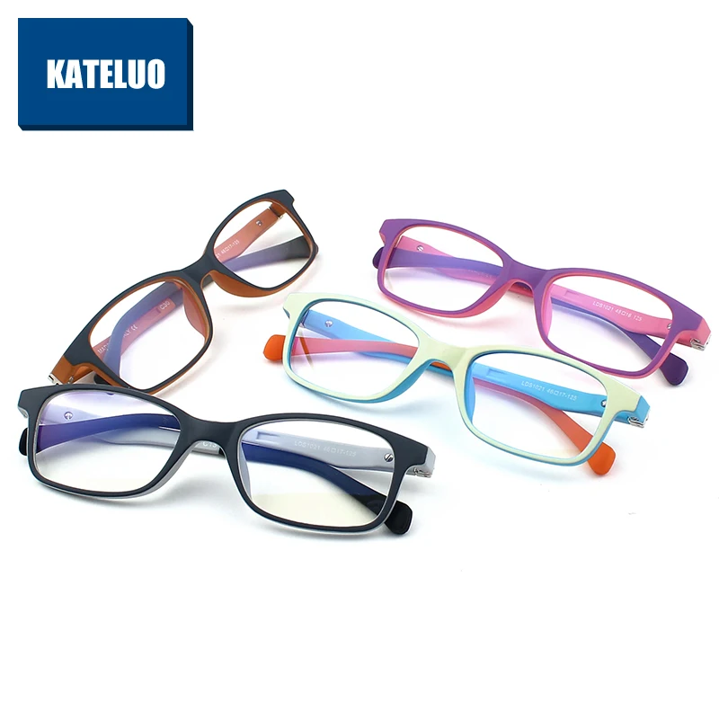 

KATELUO Children's Anti Computer Blue Laser laser Fatigue Kids Eyeglasses Goggles TR90 Optical Children Glasses Frames F1021