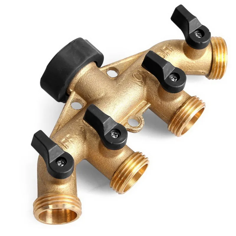 1pc Garden Hose Splitter Brass 2/4 Way Tap Connector 3/4'' Hose Pipe Splitter For Garden Irrigation Watering System
1pc Garden Hose Splitter Brass 2/4 Way Tap Connector 3/4'' Hose Pipe Splitter For Garden Irrigation Watering System