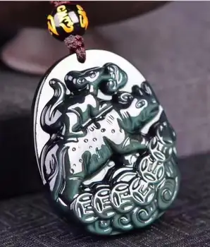 Natural ice color obsidian pendant is a rat spirit rhinoceros mascot necklace for men and women o24#
Natural ice color obsidian pendant is a rat spirit rhinoceros mascot necklace for men and women o24#