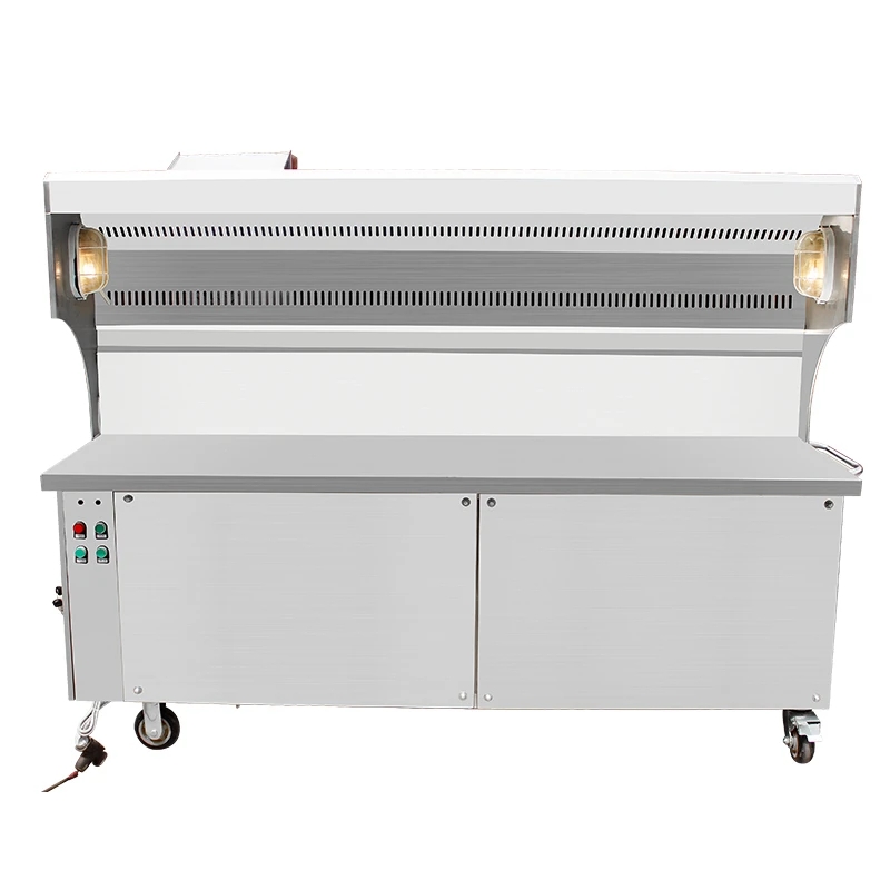 mobile smokeless purification barbecue cart stainless steel body stable suction high/low pressure purification indoor/outdoor
mobile smokeless purification barbecue cart stainless steel body stable suction high/low pressure purification indoor/outdoor