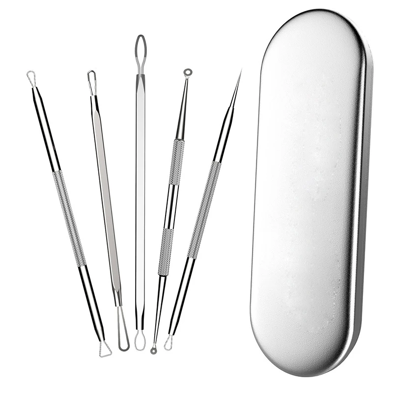 Blackhead Remover Pimple Comedone Extractor Tool Acne Removal Kit Blemish for Risk Free Nose Face Skin with Metal Case
Blackhead Remover Pimple Comedone Extractor Tool Acne Removal Kit Blemish for Risk Free Nose Face Skin with Metal Case