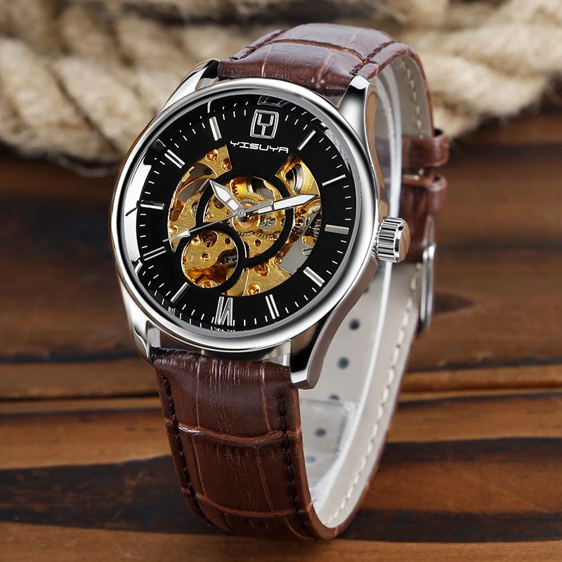 Mechanical Watch Men Top Brand Luxury Automatic Skeleton Clock Man Sport Brown Leather Watch Self-Winding Relogio Montre Homme
Mechanical Watch Men Top Brand Luxury Automatic Skeleton Clock Man Sport Brown Leather Watch Self-Winding Relogio Montre Homme