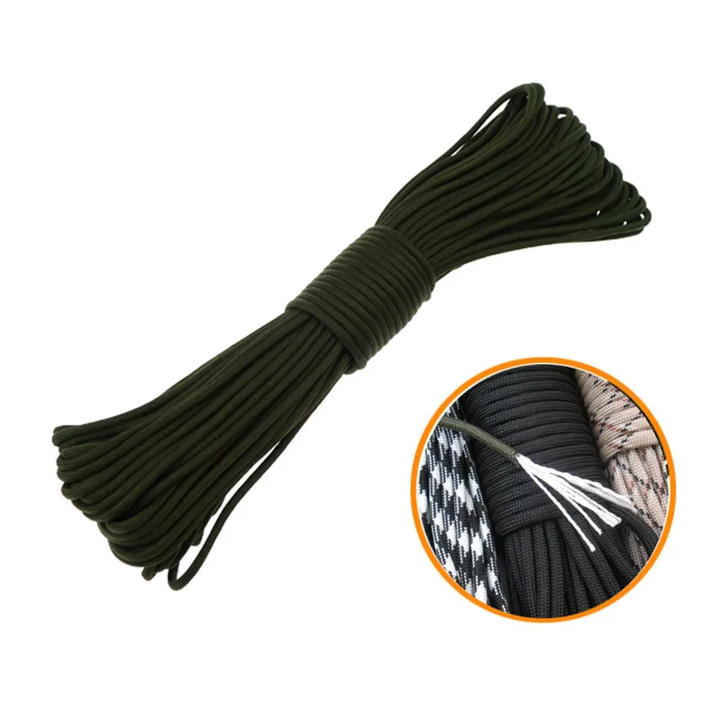 100FT 550 Paracord Parachute Cord Lanyard 7 Strand Core Climbing ropes For Camping Outdoor Sports Hiking 280lb Paracord
100FT 550 Paracord Parachute Cord Lanyard 7 Strand Core Climbing ropes For Camping Outdoor Sports Hiking 280lb Paracord
