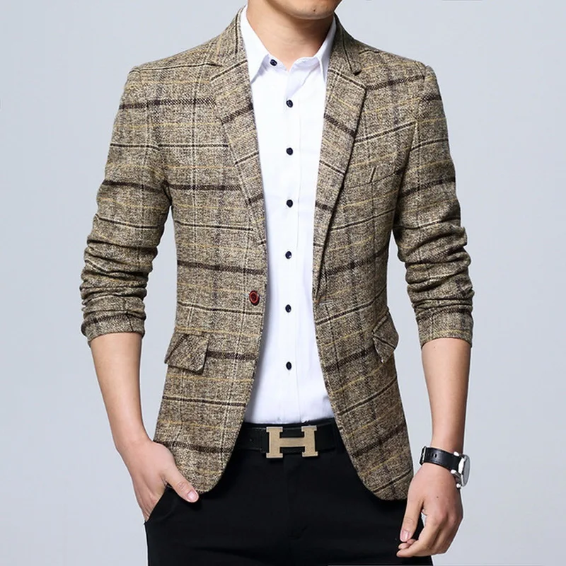 2019 New VXO Mens Plaid Blazer Cotton Coat Slim Linen Blazers Masculine Blazer One Button Suits Plus Size M- 5XL
2019 New VXO Mens Plaid Blazer Cotton Coat Slim Linen Blazers Masculine Blazer One Button Suits Plus Size M- 5XL
