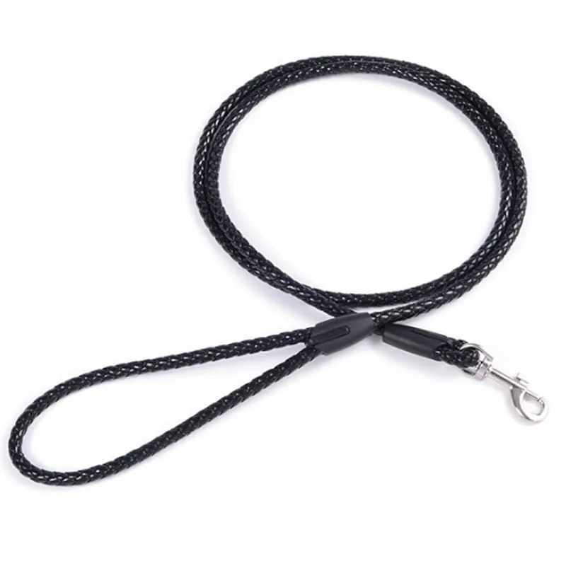PU Leather Braided Harness Lead Leash Traction Rope Dog Safety Chain for Puppy Pet | Дом и сад
