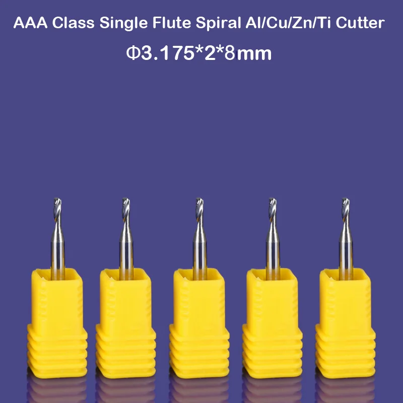 5pcs/lot SHK 3.175mm CED 2mm CEL 8MM CNC Tools Carbide Engraving Router Bits Single Flute Aluminum End Mill Cutter for Aluminum
5pcs/lot SHK 3.175mm CED 2mm CEL 8MM CNC Tools Carbide Engraving Router Bits Single Flute Aluminum End Mill Cutter for Aluminum