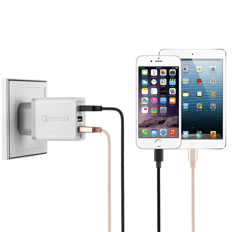 USB Wall Charger Quick Charge 3.0 Fast Mobile Phone Charger for iPhone Xiaomi Huawei Motorola US EU UK Plug USB Travel Adapter (13)