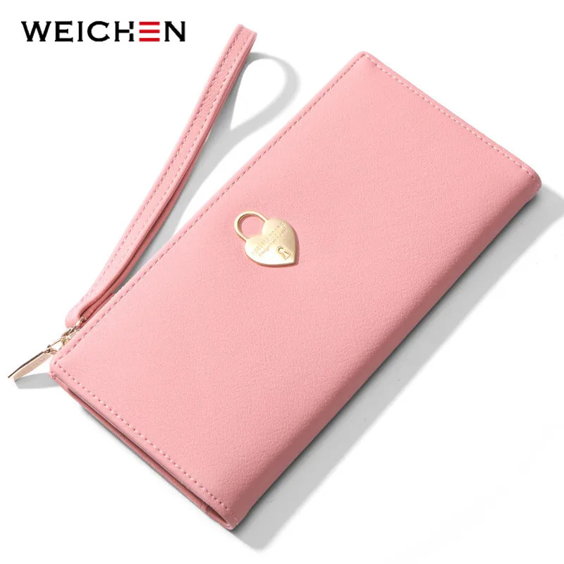 WEICHEN Heart Lock Design Women Wallet Long Card Holder Cell Phone Pocket Female Wallets Ladies Carteira Purse Wristlet Clutch N
WEICHEN Heart Lock Design Women Wallet Long Card Holder Cell Phone Pocket Female Wallets Ladies Carteira Purse Wristlet Clutch N
