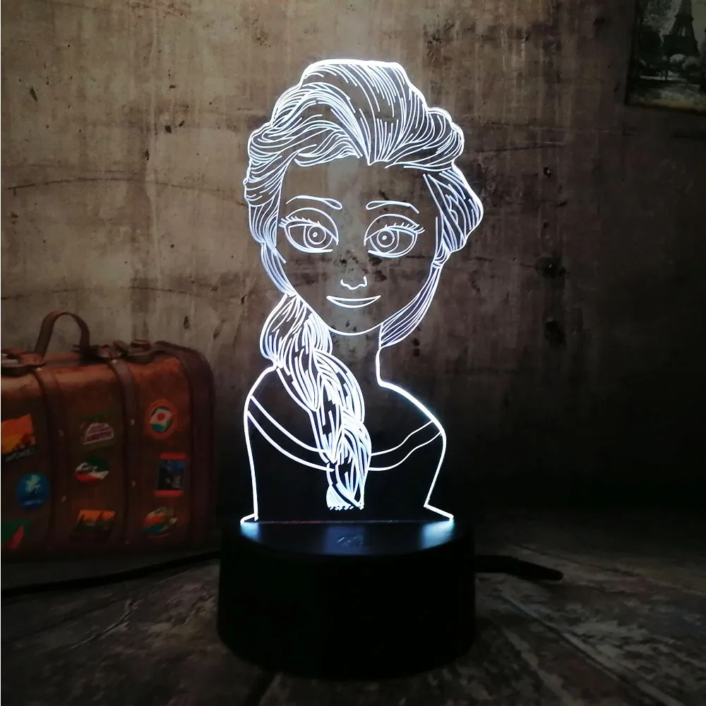 3D LED Night Light Cute Girl Gift Elsa Night Light Snow Queen Bedside Light Table Lampara Touch Change Bedroom Xmas NewYear Gift
3D LED Night Light Cute Girl Gift Elsa Night Light Snow Queen Bedside Light Table Lampara Touch Change Bedroom Xmas NewYear Gift