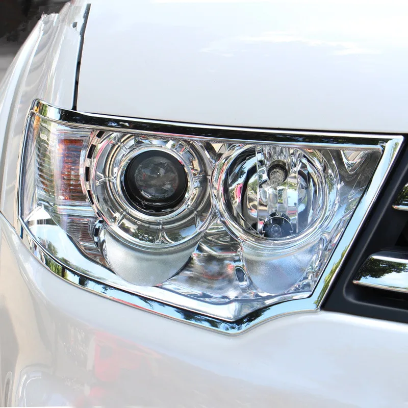 ABS Chrome Rear headlight Lamp Cover trim Front headlight Lamp Cover trim for 2013-2014 Mitsubishi pajero sport Car styling 
ABS Chrome Rear headlight Lamp Cover trim Front headlight Lamp Cover trim for 2013-2014 Mitsubishi pajero sport Car styling