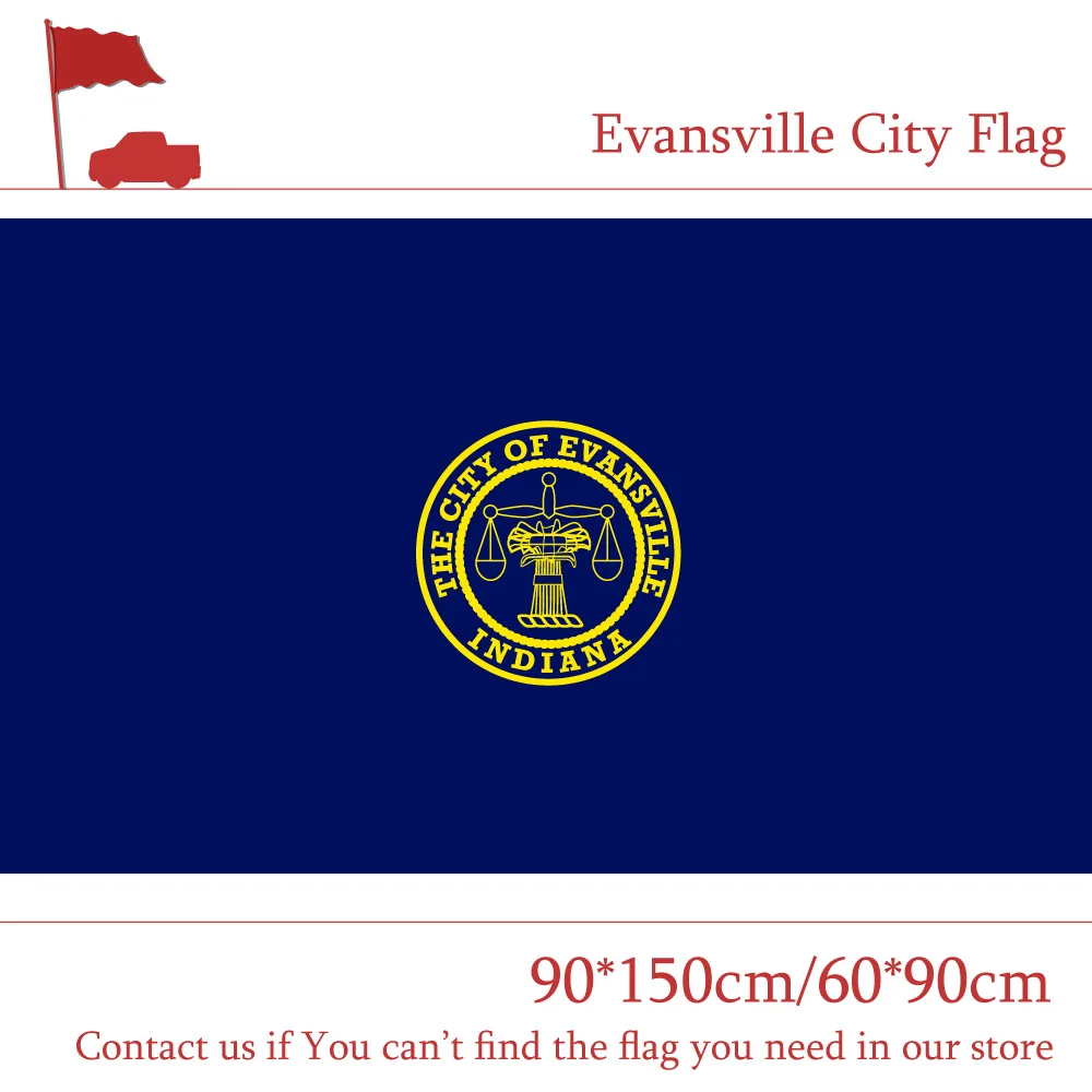 US Evansville City Flag State of Indiana 90*150cm 60*90cm Flag 3x5ft 100% Polyester Banner Indoor Outdoor
US Evansville City Flag State of Indiana 90*150cm 60*90cm Flag 3x5ft 100% Polyester Banner Indoor Outdoor