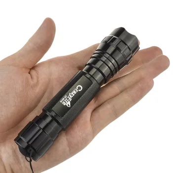 CrazyFire Mini LED Flashlight XM-L T6 1000lm High Brightness Torch Compatible with 18650 and AAA Battery for Camping Fishing etc
CrazyFire Mini LED Flashlight XM-L T6 1000lm High Brightness Torch Compatible with 18650 and AAA Battery for Camping Fishing etc