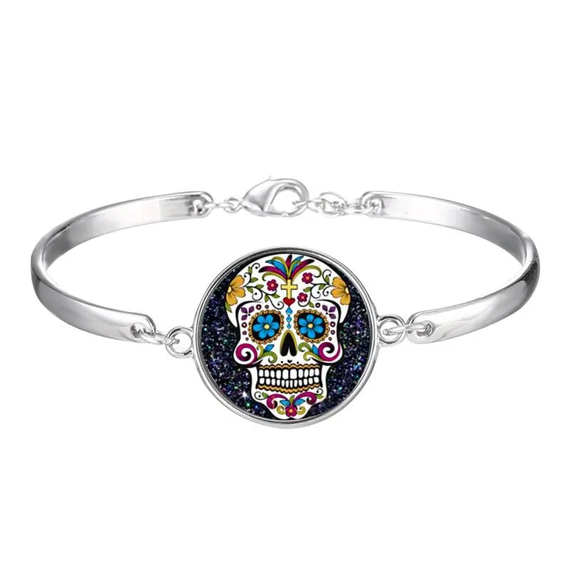 Bracelet With Skull with Lily Pattern Beads, Rebel Heart Bracelet Punk Jewelry For Men Bracelet Charm Simple Style Gift
Bracelet With Skull with Lily Pattern Beads, Rebel Heart Bracelet Punk Jewelry For Men Bracelet Charm Simple Style Gift