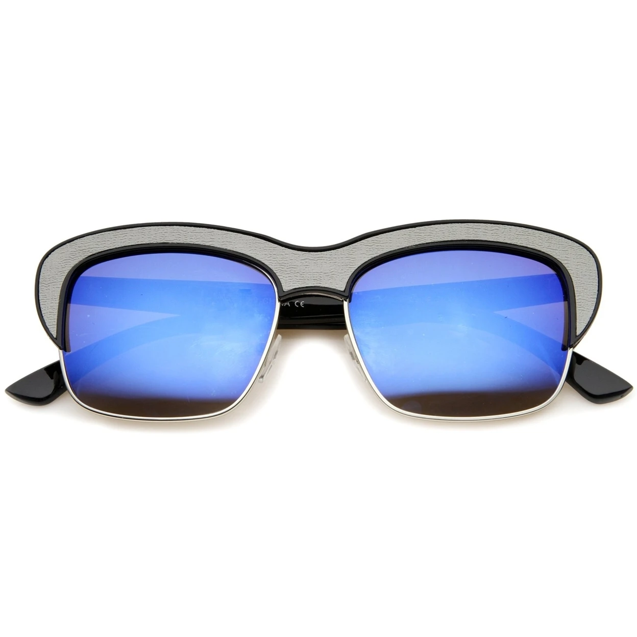 Womens Semi-Rimless Sunglasses With UV400 Protected Composite Lens (5)