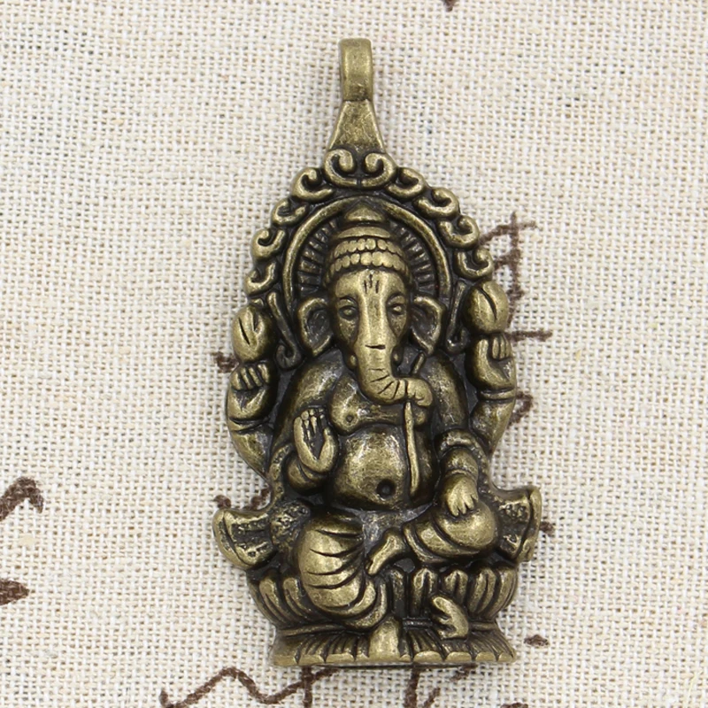 

1pcs Charms buddha Ganesha elephant 62x32mm Antique Making pendant fit,Vintage Tibetan Bronze Silver,DIY findings Jewelry