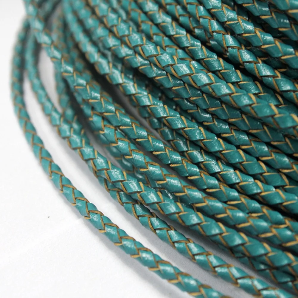 1 Yard 3mm Round Teal Braided Real Leather Bolo Strap, 3mm Braid Leather Cord for Jewelry Making BP3M55
1 Yard 3mm Round Teal Braided Real Leather Bolo Strap, 3mm Braid Leather Cord for Jewelry Making BP3M55