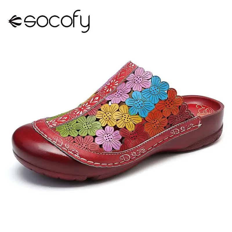 SOCOFY Genuine Sandals Leather Splicing Colorful Hollow Flowers Pattern Stitching Casual Slip On Sandals Elegant Shoes Women
SOCOFY Genuine Sandals Leather Splicing Colorful Hollow Flowers Pattern Stitching Casual Slip On Sandals Elegant Shoes Women