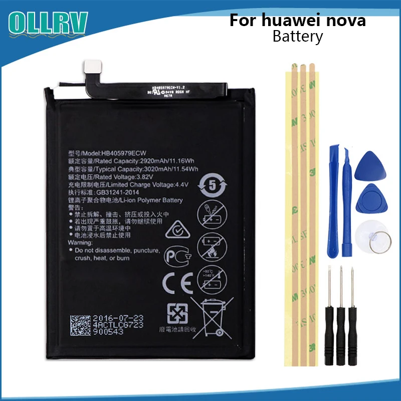 HB405979ECW Battery For Huawei Nova CAZ-AL10 CAZ-TL00 Enjoy 6S Honor 6c Y6 PRO 2017 Y5 2017 p9 lite mini Batterie 3020mAh +Tools
HB405979ECW Battery For Huawei Nova CAZ-AL10 CAZ-TL00 Enjoy 6S Honor 6c Y6 PRO 2017 Y5 2017 p9 lite mini Batterie 3020mAh +Tools