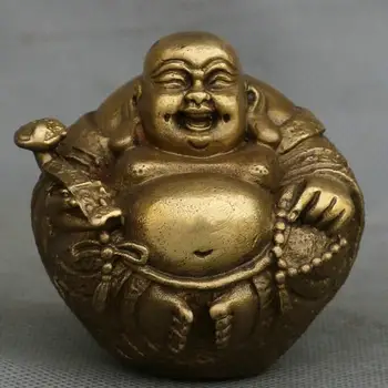 Chinese Pure Copper Happy Laugh Maitreya Buddha Ruyi Yuanbao Wealth Coins Statue
Chinese Pure Copper Happy Laugh Maitreya Buddha Ruyi Yuanbao Wealth Coins Statue